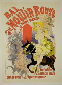 Reprodukce plakátu s reklamou na „Bal au Moulin Rouge“, 1889